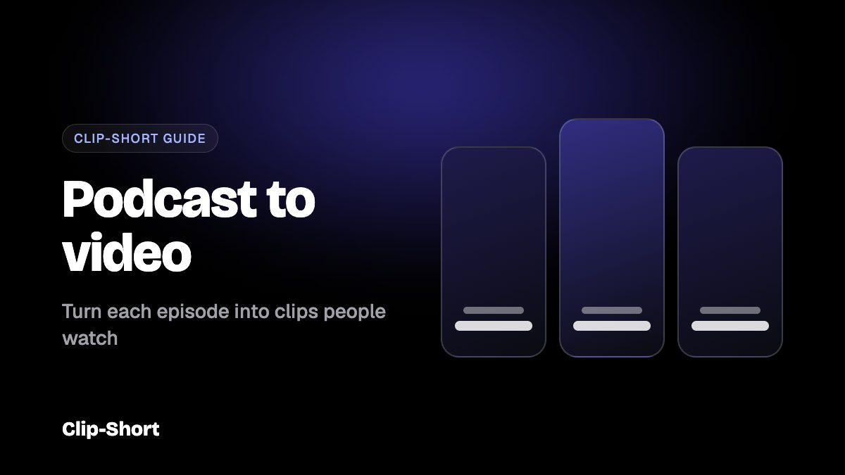 Podcast to Video: Complete Guide to Repurposing Audio Content