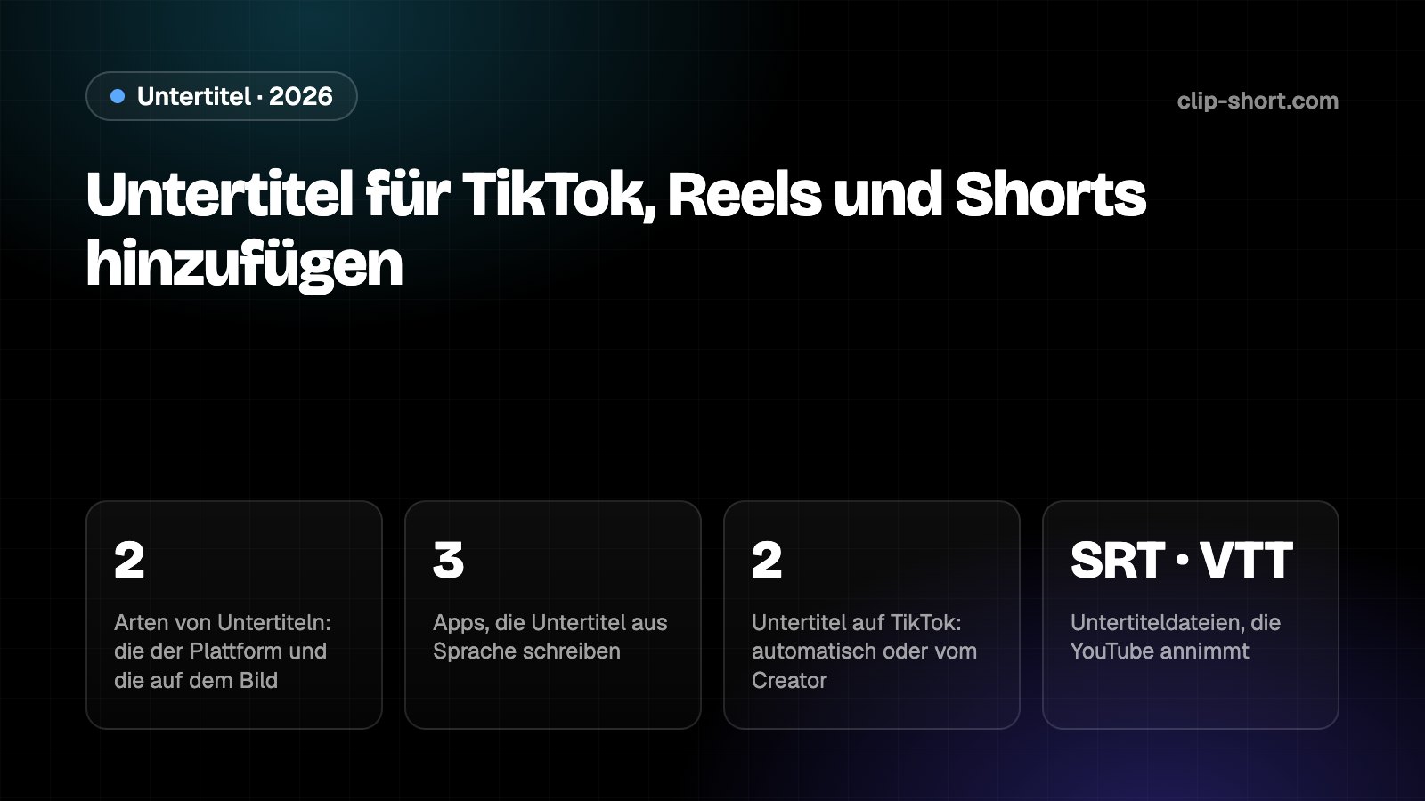 So fügst du Untertitel zu TikTok, Reels und Shorts hinzu: 2 Arten von Untertiteln, 3 Apps, die sie selbst aus der Sprache schreiben, und SRT- oder VTT-Dateien für YouTube
