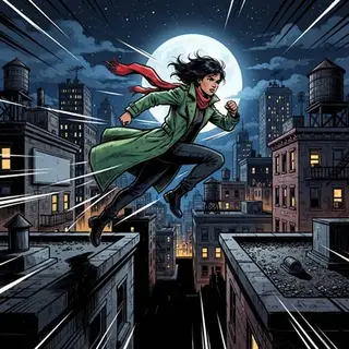 A picture drawn in the Comic Book look