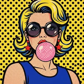 A picture drawn in the Pop Art look